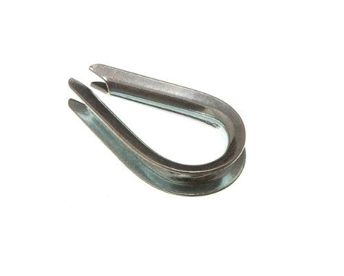 WIRE ROPE THIMBLE 5MM 3/16 INCH BZP ZINC PLATED STEEL (pack of 100)