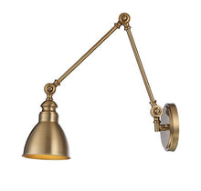 Load image into Gallery viewer, Savoy House 9-960-1-322 Dakota 1-Light Adjustable Wall Lamp in Warm Brass
