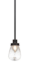 Load image into Gallery viewer, Toltec Lighting Meridian 1 Light Mini Pendant with 5&quot; Bubble Glass, Dark Granite
