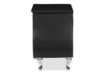 Load image into Gallery viewer, Baxton Studio Erin Modern &amp; Contemporary Faux Leather Upholstered Nightstand, Medium, Black

