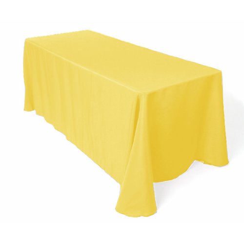 BROWARD LINENS Tablecloth Restaurant Line Rectangular 90x156 Lemon By