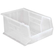 Load image into Gallery viewer, Quantum QUS255CL Ultra Stack and Hang Bin, 16&quot; Length x 11&quot; Width x 8&quot; Height, Clear, Pack of 4
