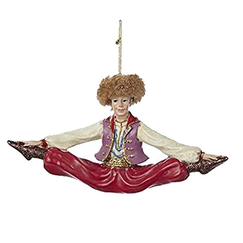 Kurt S. Adler Resin Russian Dancer Ornament, 3.8-Inches, Multicolor