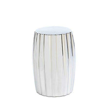 Load image into Gallery viewer, Home Locomotion Ceramic Silver Decorative Stool
