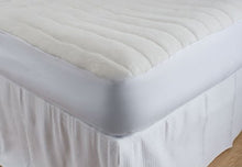 Load image into Gallery viewer, Terry Filled Comfort Mattress Pad, Bed Topper / Protector, Cal King Size, by DownTown Company
