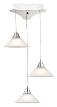 Load image into Gallery viewer, ELK Lighting LCA103-10-15 Cono 3 Light LED Pendant with White Glass, Chrome
