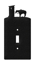 Load image into Gallery viewer, SWEN Products Outhouse Metal Wall Plate Cover (Single Switch, Black)
