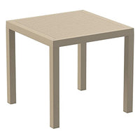 Compamia Ares Resin Square Dining Table in Dove Gray
