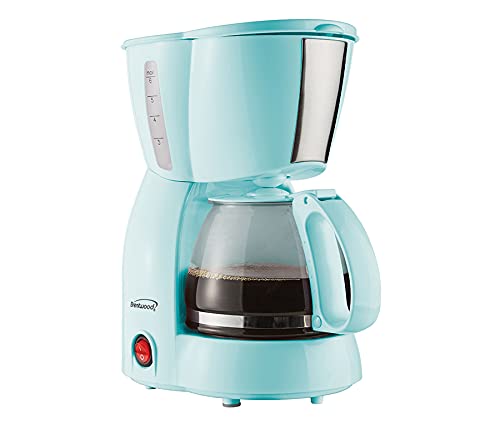 Brentwood TS-213bl Coffee Maker, 4-Cup, Blue