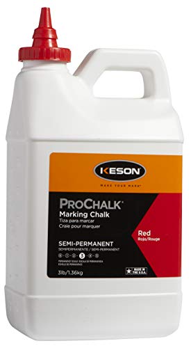 Keson PM103RED ProChalk Permanent Marking Chalk - Level 4, Red, 3-Pound