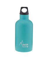Laken Thermo Futura Vacuum Insulated Stainless Steel Water Bottle Narrow Mouth, Turquoise, 12 Ounce