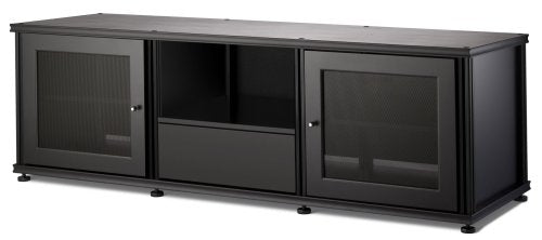 Salamander Synergy 236 A/V Cabinet w/ Two Doors & Media Drawer (Black/Black)
