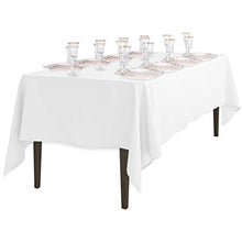 Load image into Gallery viewer, LinenTablecloth 70 x 120-Inch Rectangular Polyester Tablecloth White
