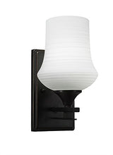 Load image into Gallery viewer, Toltec Lighting Uptowne 1 Light Wall Sconce Zilo White Linen Glass, Dark Granite
