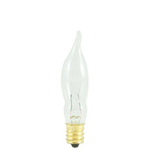 Load image into Gallery viewer, Bulbrite 403307 7.5CFC/15/3 7.5-Watt Incandescent Flame Tip CA5 Chandelier Bulb, Candelabra Base, Clear (Pack of 12)
