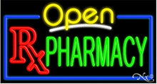 Load image into Gallery viewer, Rx Pharmacy Open Handcrafted Energy Efficient Glasstube Neon Signs
