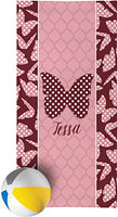 RNK Shops Polka Dot Butterfly Beach Towel (Personalized)
