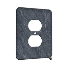 Load image into Gallery viewer, Slate Grey Pattern on Metal Wallplate Cover - 2 Gang Switch
