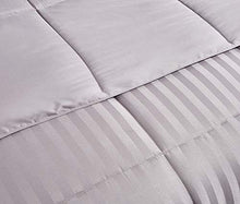 Load image into Gallery viewer, kathy ireland Home Bedding Comforter Sets 3 Piece Reversible Down Alternative Comforter, Stripe Duvet and Elegant Color Comforter and Pillow Shams, Taupe, King, (KI175015)
