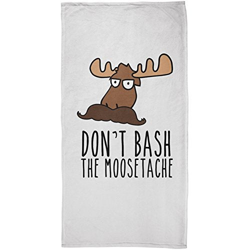 Don't Bash the Moostache All Over Beach Towel