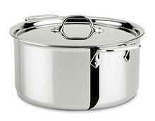 Load image into Gallery viewer, All-Clad 4508 Stainless Steel Tri-Ply Bonded Dishwasher Safe Stockpot with Lid/Cookware, Silver
