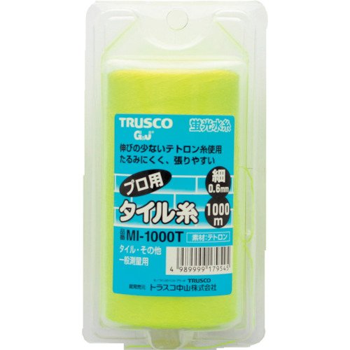TRUSCO MI-1000T Fluorescent Water Thread, Professional Tile Thread, VR, Thin, 0.02 inches (0.6 mm), 1,000 m Roll,