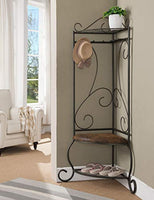 Pilaster Designs Clover Transitional Metal Coat and Hat Rack in Pewter