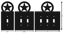 Load image into Gallery viewer, SWEN Products Lone Star Wall Plate Cover (Double Switch, Black)
