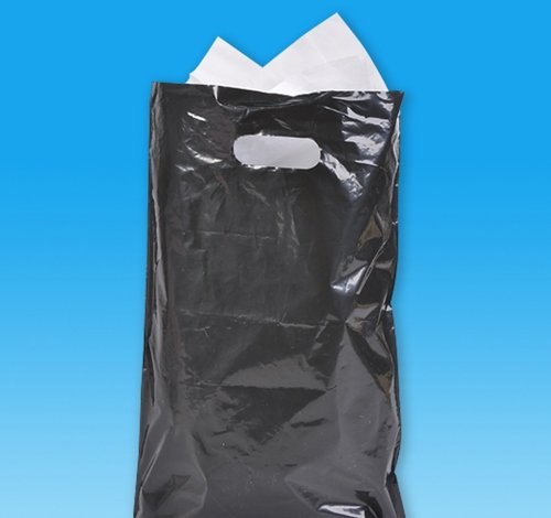 8.75 x 12 inches Black Plastic Bags, Case of 48