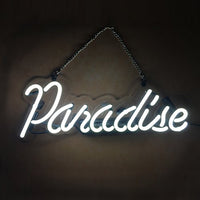 LiQi Paradise Real Glass Handmade Neon Wall Signs for Room Decor Home Bedroom Girls Pub Hotel Beach Cocktail Recreational Game Room (14