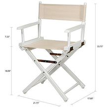 Load image into Gallery viewer, Casual Home 18&quot; Director&#39;s Chair White Frame with Wheat Canvas
