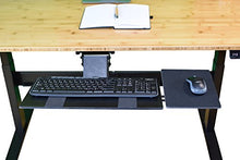Load image into Gallery viewer, KT1 Ergonomic Under-Desk Computer Keyboard Tray. Adjustable height angle negative tilt sliding pull out drawer platform swivels 360 slides office products furniture desktop accessories with mouse pad
