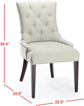 Load image into Gallery viewer, Safavieh Mercer Collection Erica Leather Button-Tufted Side Chair, Cream

