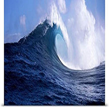 Load image into Gallery viewer, GREATBIGCANVAS Entitled Waves in The sea, Maui, Hawaii, Poster Print, 90&quot; x 30&quot;, Multicolor
