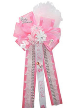 Load image into Gallery viewer, Pink Mom to Be Sash Baby Shower Ribbon. Pink Beautiful Corsage
