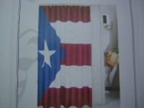 Puerto Rico Flag Shower Curtain 70x72 Polyester