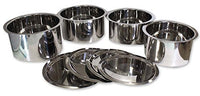 KITCHEN DIVA- 8 Piece Stainless Steel Cooking Pots With Lids