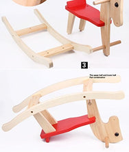 Load image into Gallery viewer, Free2mys Toddler Wooden Horse Desk Trojan Rocking Chair
