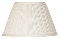 Upgradelights Eggshell Pleated Silk 12 Inch Washer Lampshade Replacement