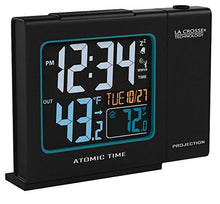 Load image into Gallery viewer, La Crosse Technology  616-146 Color Projection Alarm Clock with Outdoor temperature &amp; Charging USB port

