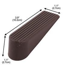 Load image into Gallery viewer, uxcell Rubber Home Office Anti-Slip Wedge Door Stopper Doorstops Protector 2pcs Coffee Color
