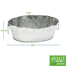 Load image into Gallery viewer, Achla Designs C-52 Embossed Oval Galvanized Steel Tub
