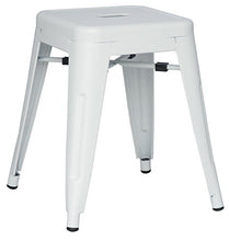 Load image into Gallery viewer, Chintaly Imports Galvanized Steel Backless Stool, White
