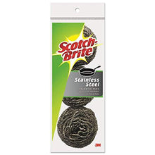 Load image into Gallery viewer, 3M 214C Scotch-Brite Stainless Steel Scouring Pads, 3 Count
