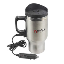 Load image into Gallery viewer, Wagan EL6100 12V Stainless Steel 16 oz Heated Travel Mug with Anti-Spill Lid, 1 Pack
