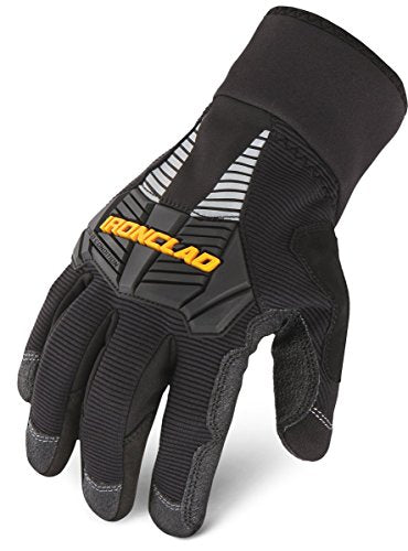 IRONCLAD COLD CONDITION GLOVES - Rated to 40 Cold, Cold Weather, Windproof, Water Repellant Gloves, Safety, Hand Protection Gloves Black Small