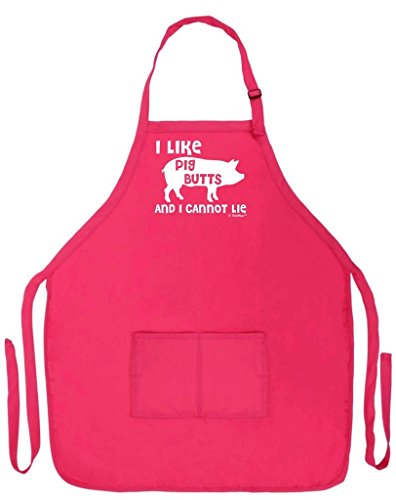 I Like Pig Butts and I Cannot Lie Funny Apron for Kitchen Two Pocket Apron Heliconia [PPP]