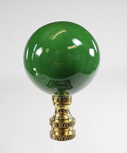 Load image into Gallery viewer, Hunter Green Ceramic Ball Finial 2.25&quot; h
