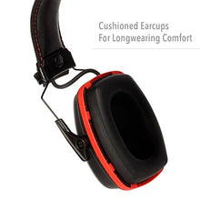Load image into Gallery viewer, Honeywell Retail Sync Wireless Earmuff with Bluetooth 4.1 (RWS-53016), Black With Red Accents

