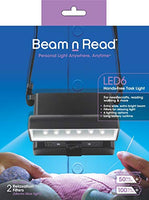 Beam n Read LED 6 Hands-Free Task Light; Extra Wide and Extra Bright Light from 6 LEDs plus 2 Blue Light Blocking Relaxation Filters